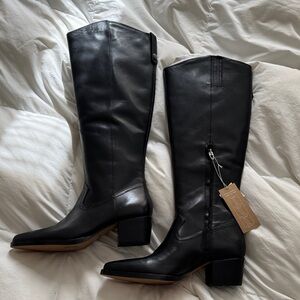 Dolce Vita Virona Water Resistant Black Heeled Boots